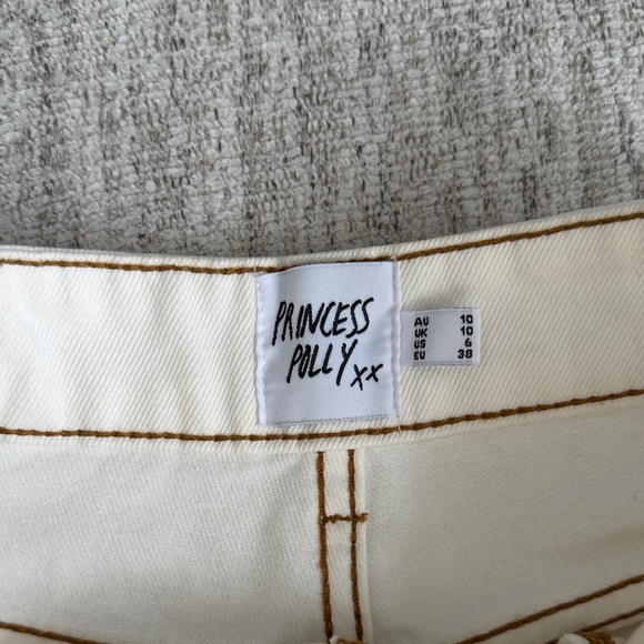 Princess Polly Cream Denim Mini Skort - Picture 8 of 11